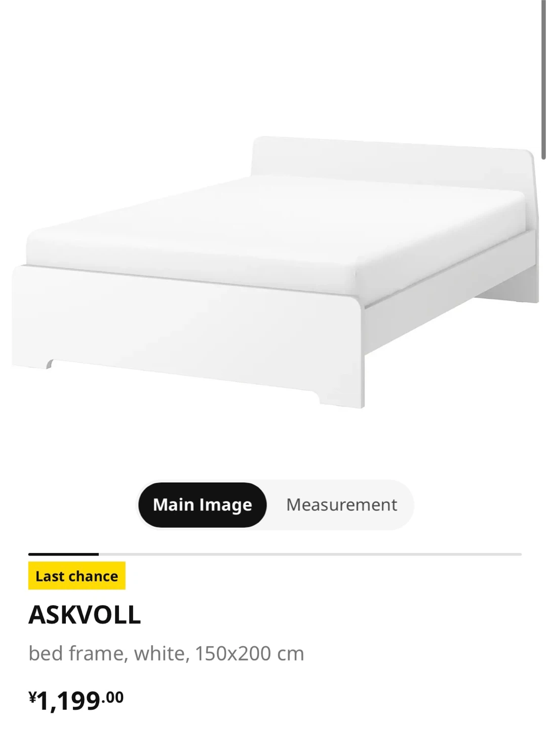 ikea double bed + mattress together