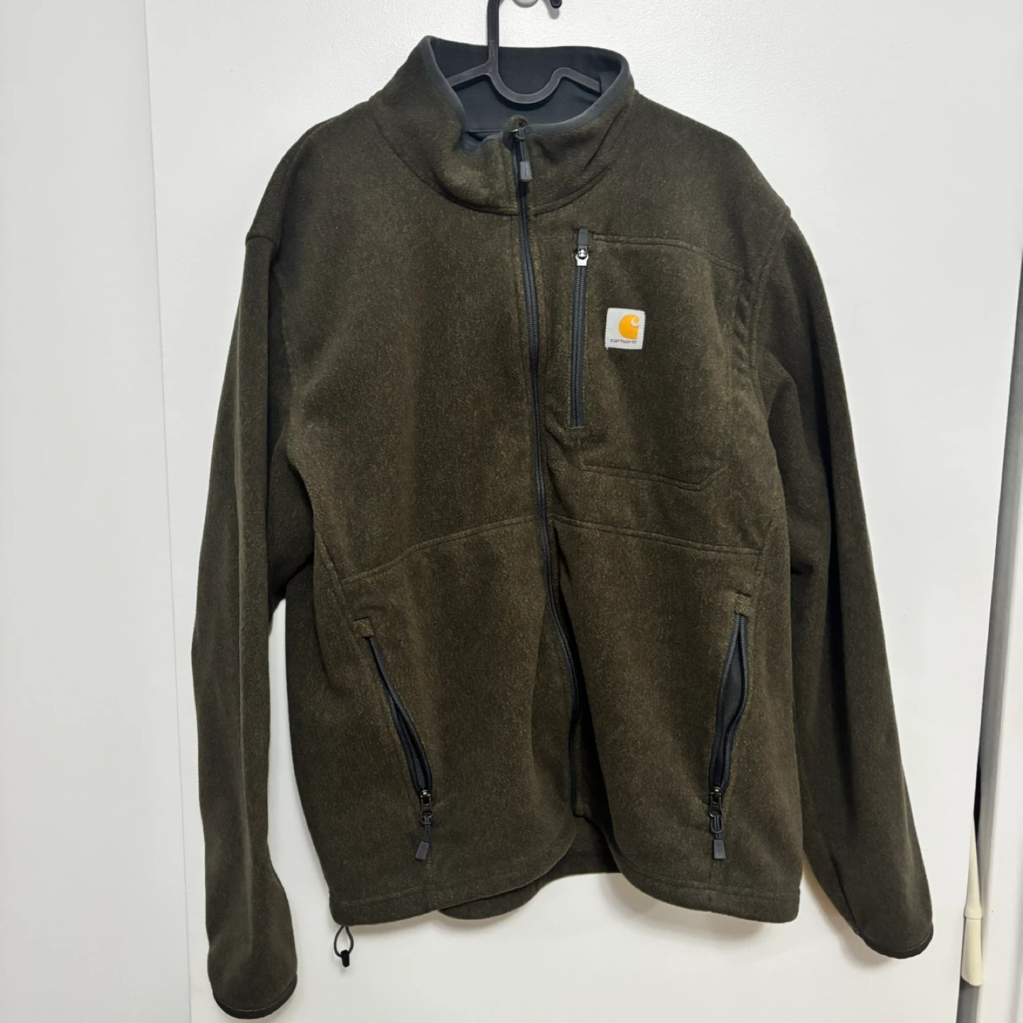 Carhartt Men's Fleece Jacket - Green, Size Large