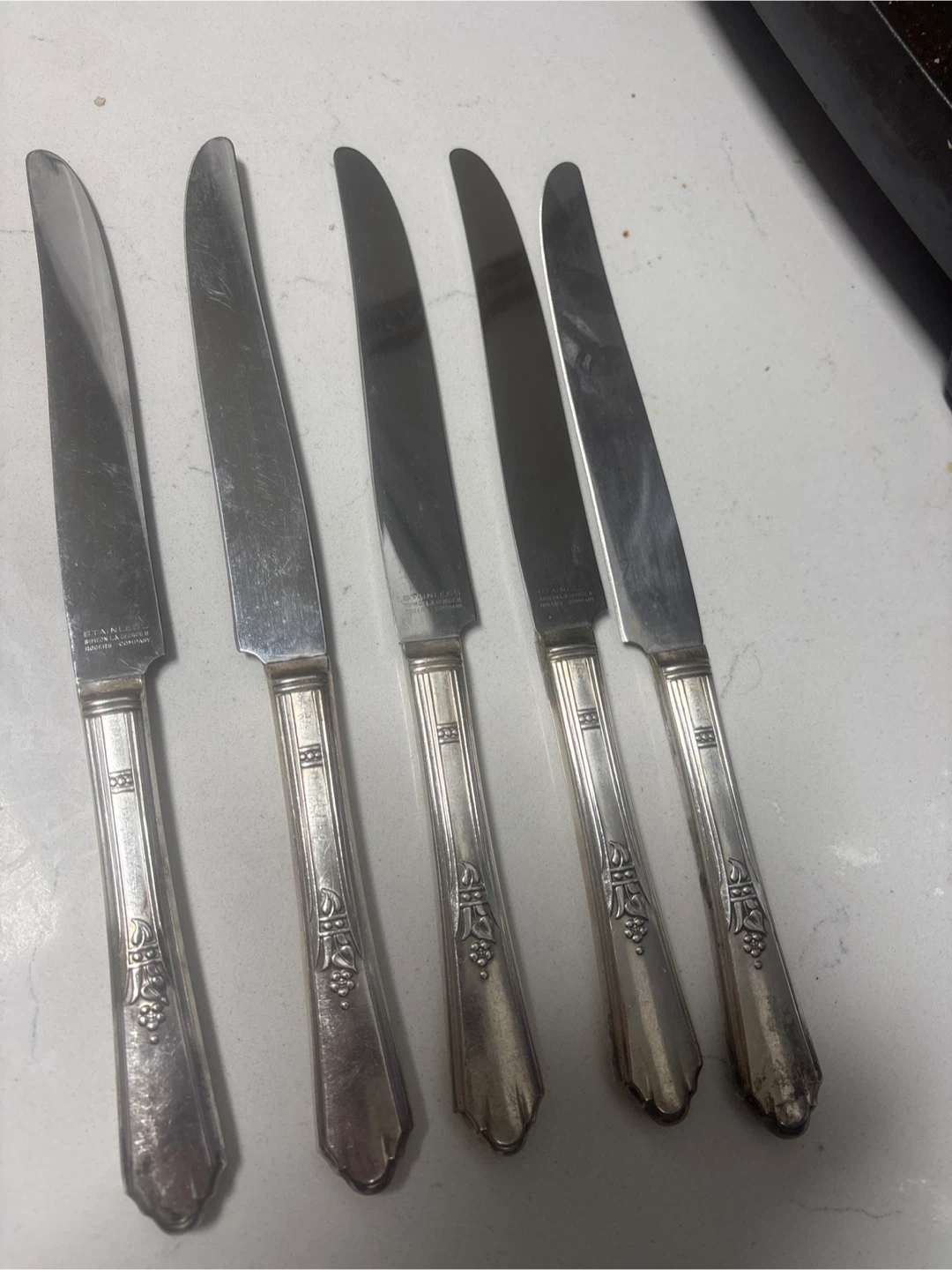 Simon & George Rogers Co. Set Of 5 Silverplated Knives - photo 5