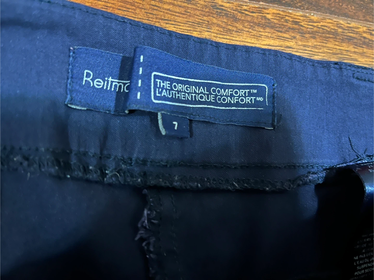Reitmans women’s 7 pants, straight leg, navy blue - photo 2