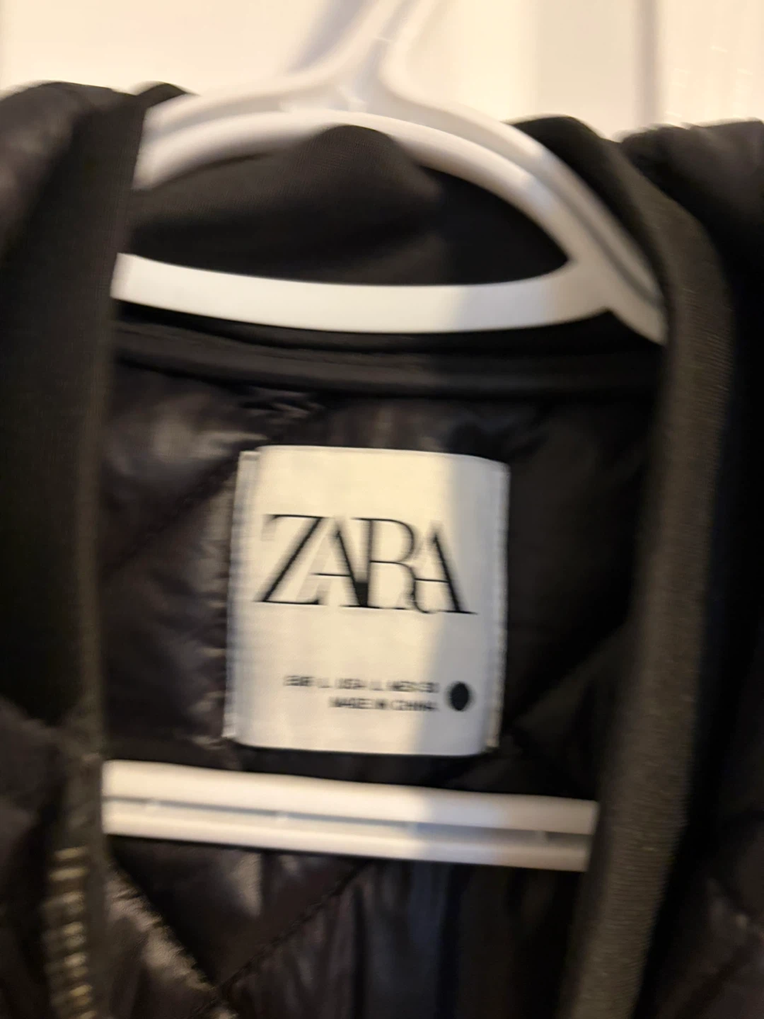 Zara Quilted Bomber Jacket with Hood - Black 🥕 - photo 2