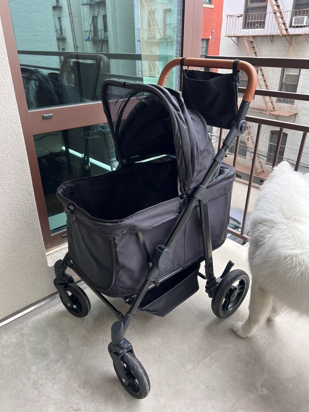 Zoosky Medium Folding Pet Stroller w/Canopy