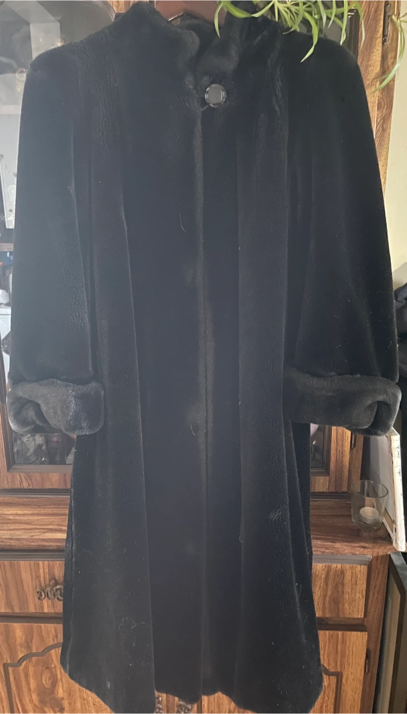 Faux Fur Coat BLACK (worn once) by Princess Garment Limited