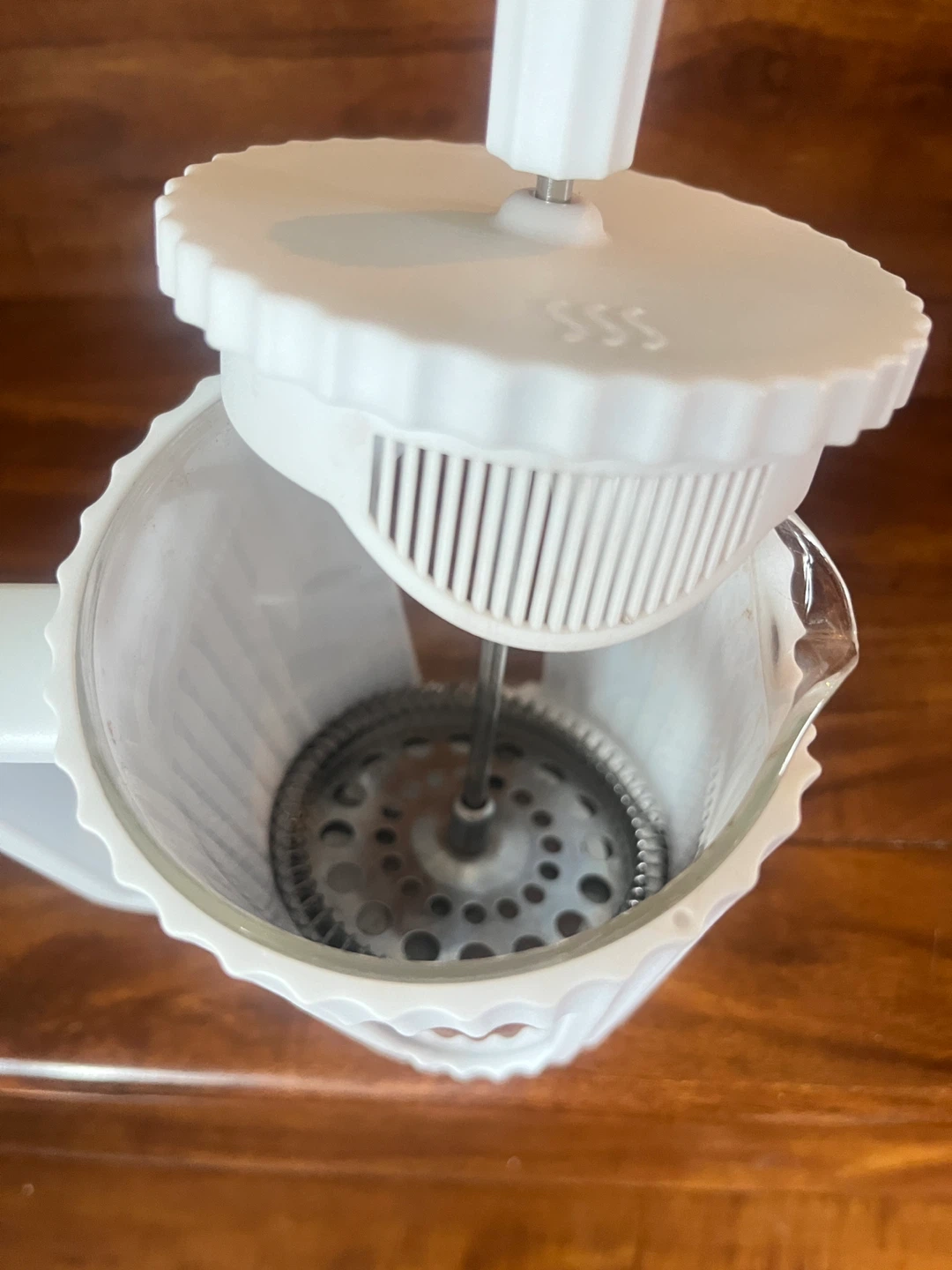 White French Press Coffee Maker - photo 2