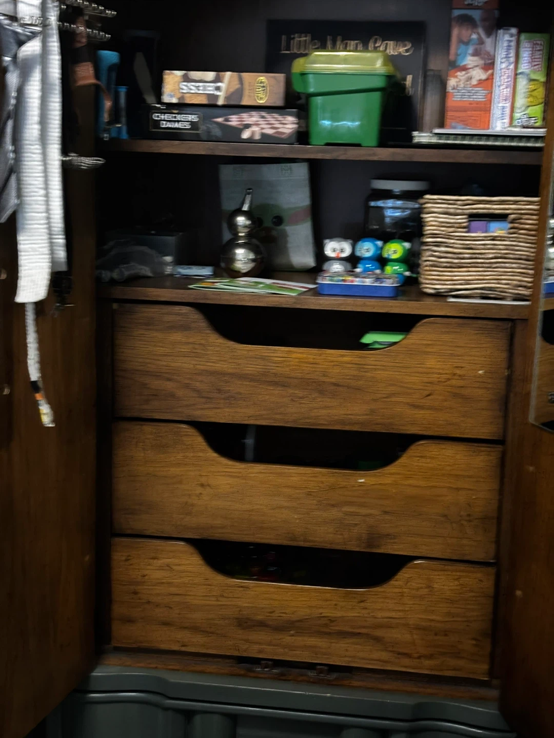Dark Grey Armoire with Drawers - photo 3