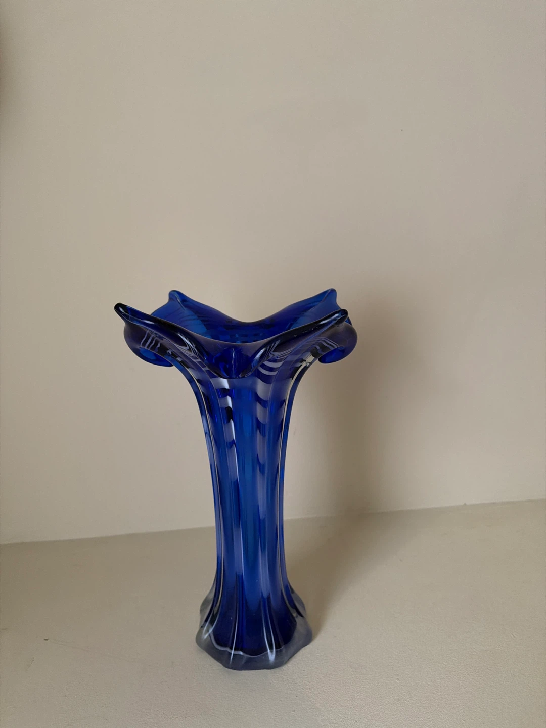 Blue Glass Flared Vase - photo 3