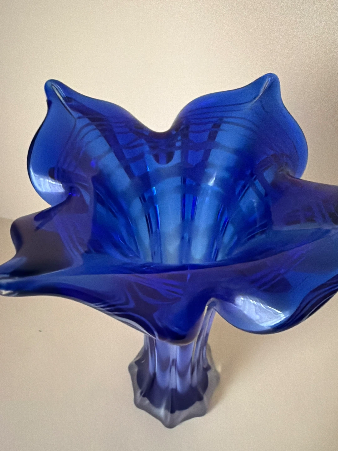 Blue Glass Flared Vase - photo 2