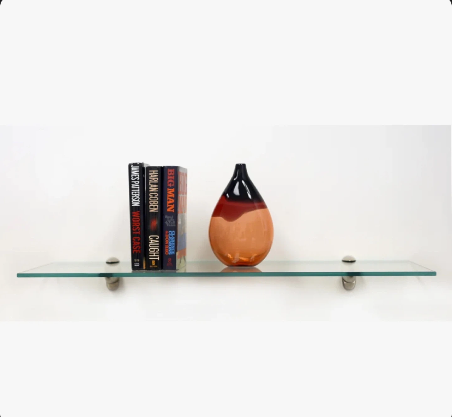 Glass Shelf with Chrome Brackets