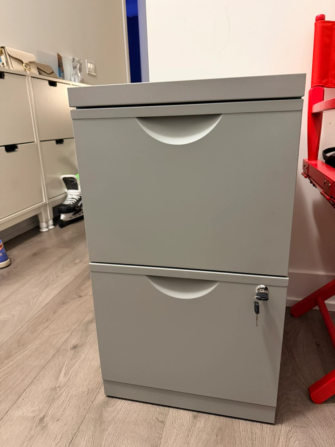 IKEA Erik Grey 2-Drawer Filing Cabinet - photo 2