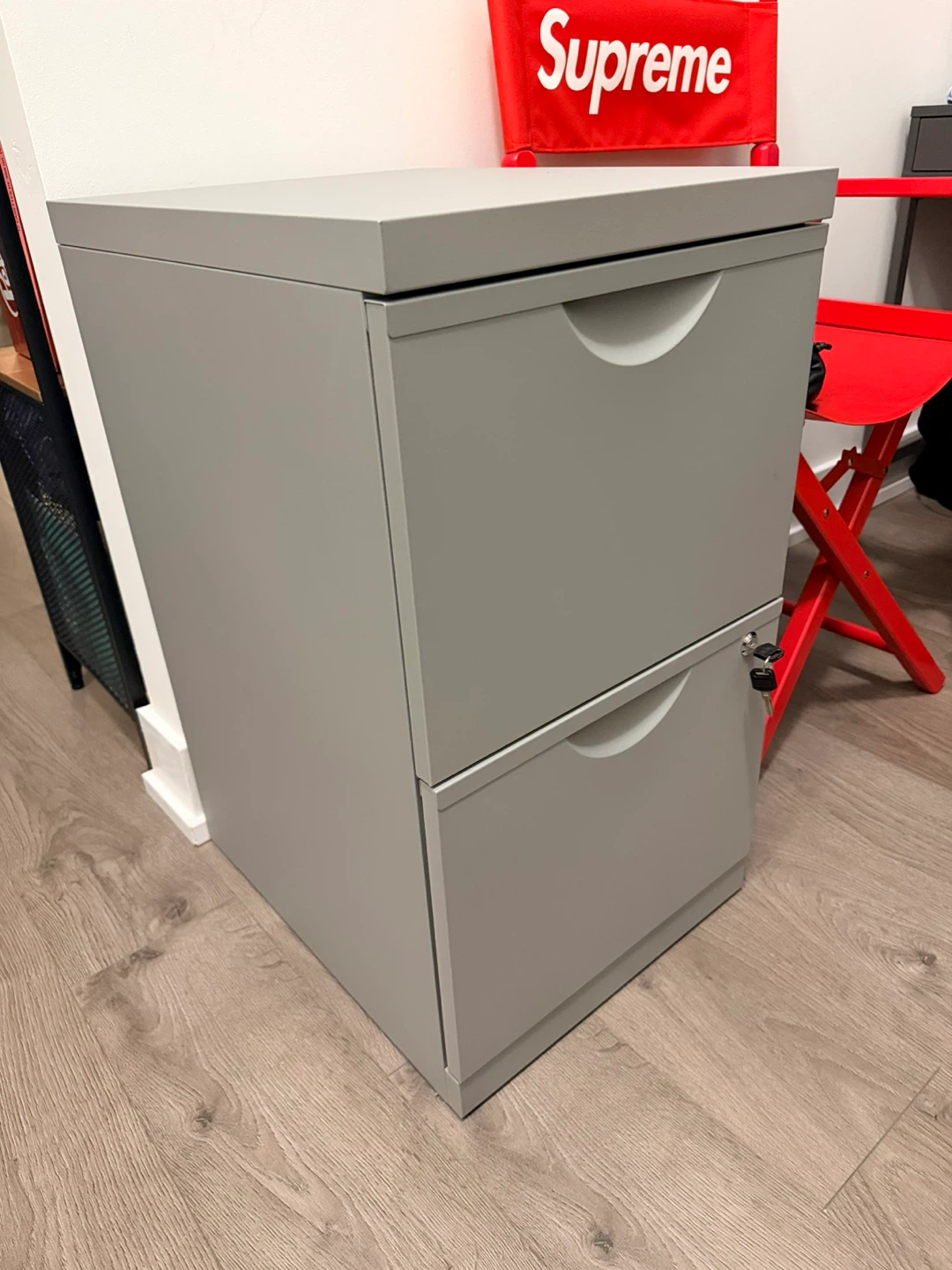 IKEA Erik Grey 2-Drawer Filing Cabinet