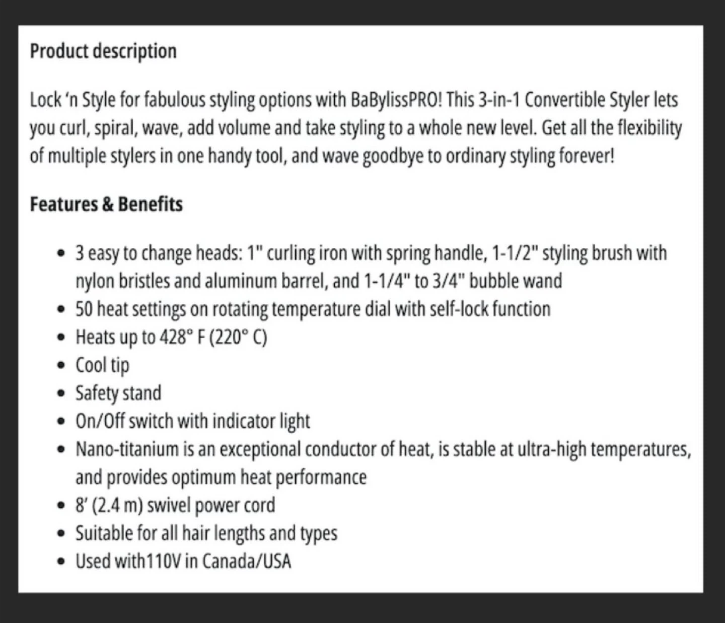 BaByliss Pro Nano Titanium 3-in-1 Lock 'n Style Modular System - photo 2