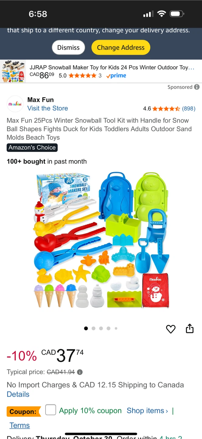 Max Fun Snow Toys 25 Pcs Winter Outdoor Toy Kit