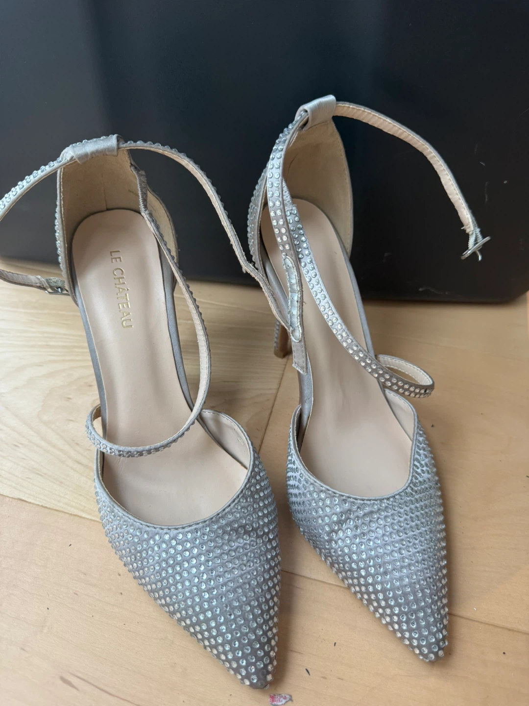 Le Château Sparkly Silver Heels