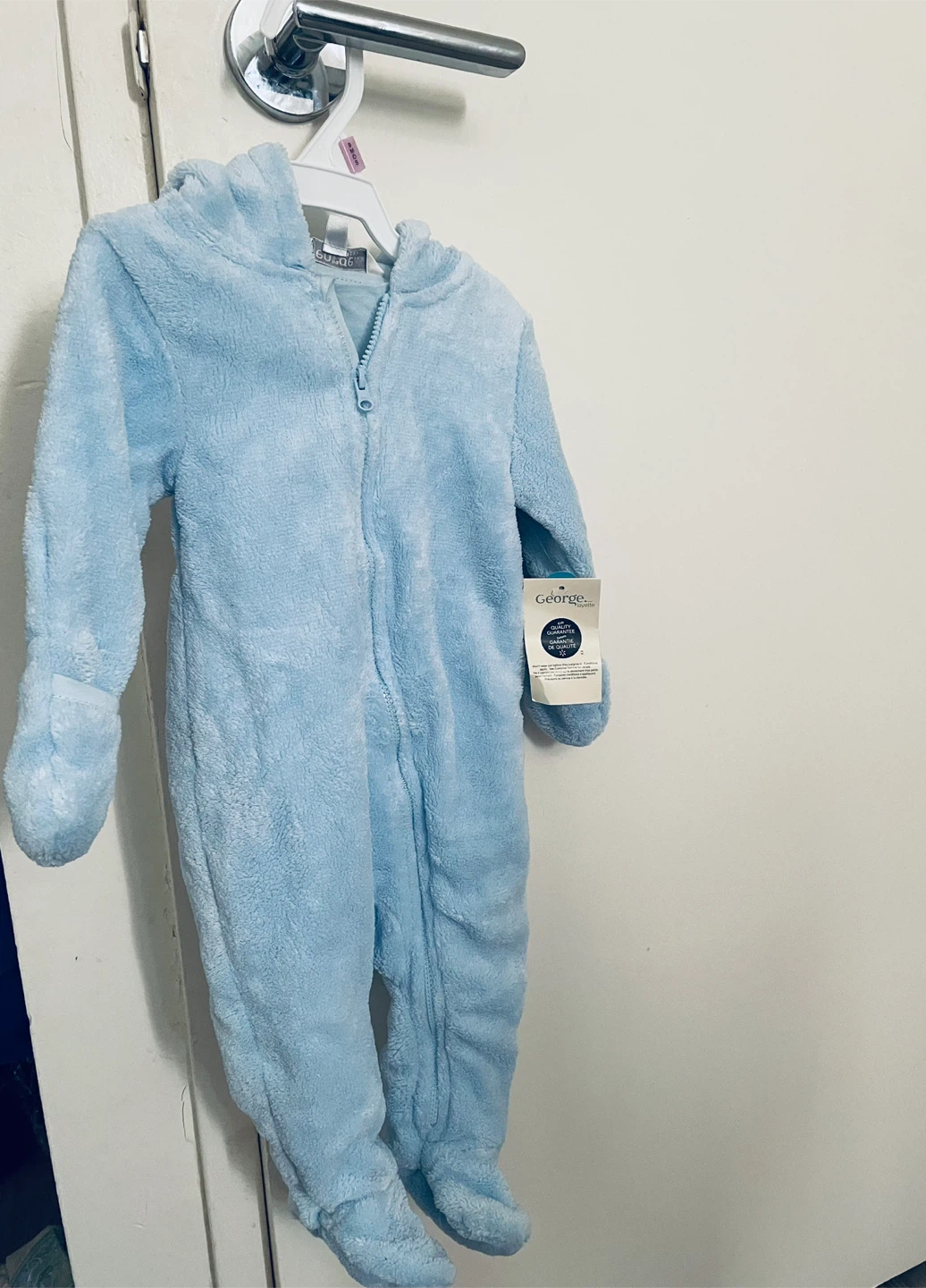 George Baby Blue Fleece Footed Pajamas