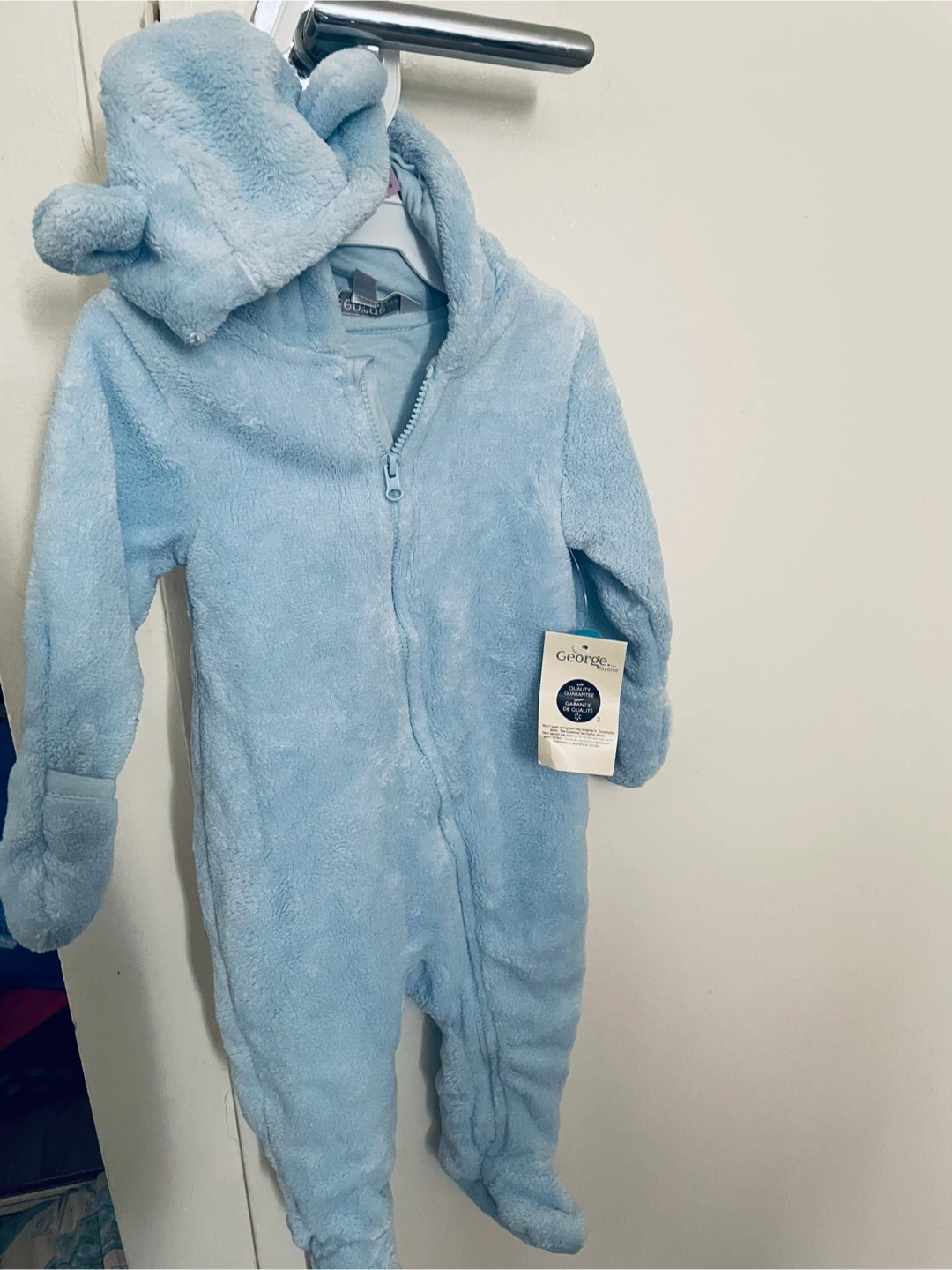 George Baby Blue Fleece Footed Pajamas - photo 3