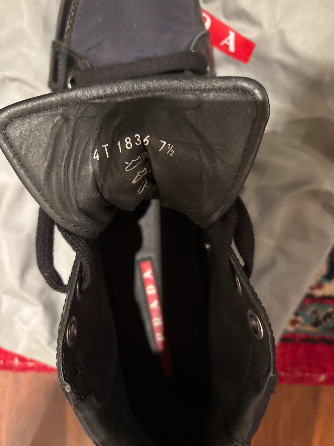 Prada Men's High-Top Sneakers Size 7.5 - photo 2