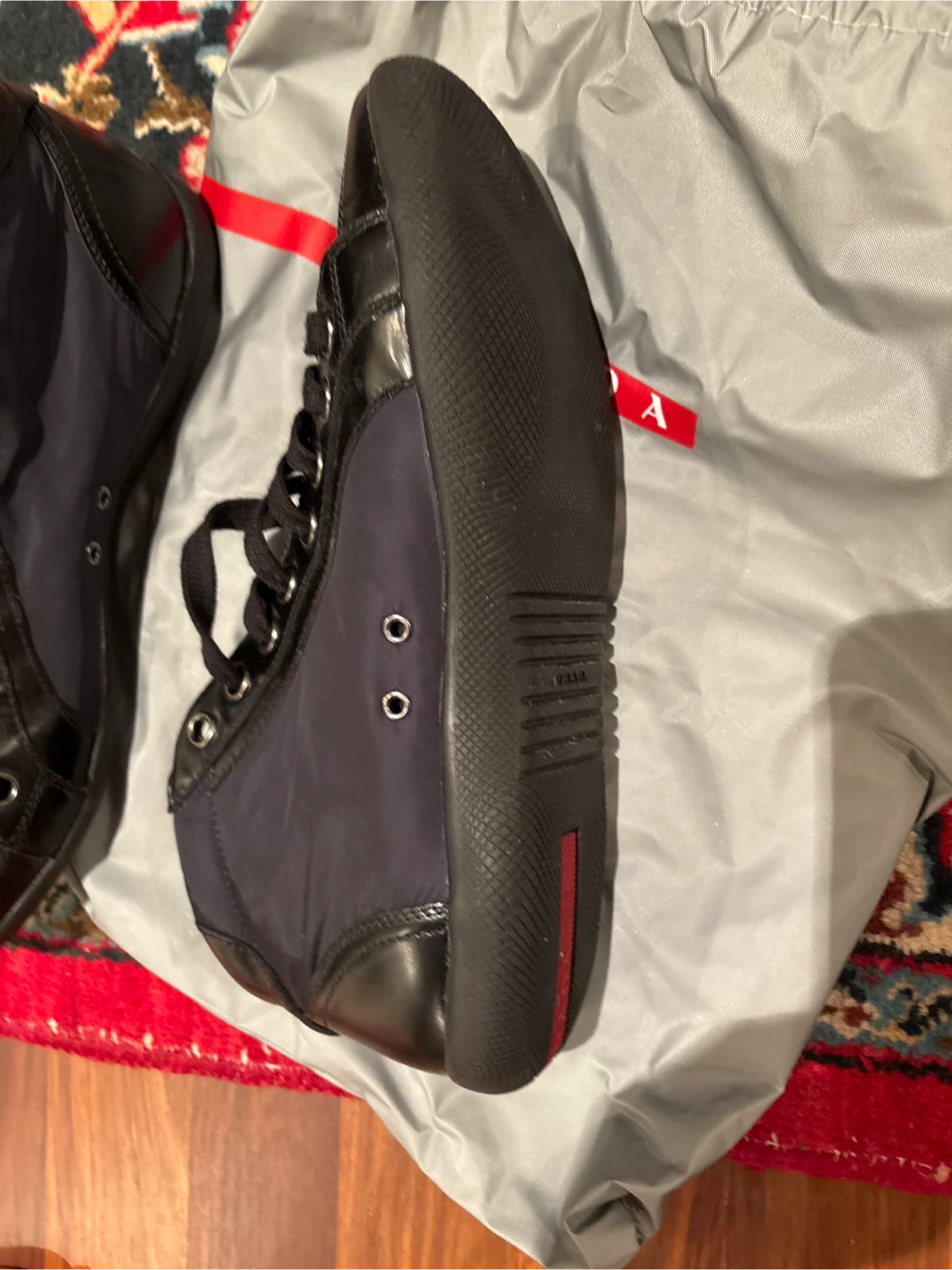 Prada Men's High-Top Sneakers Size 7.5 - photo 3