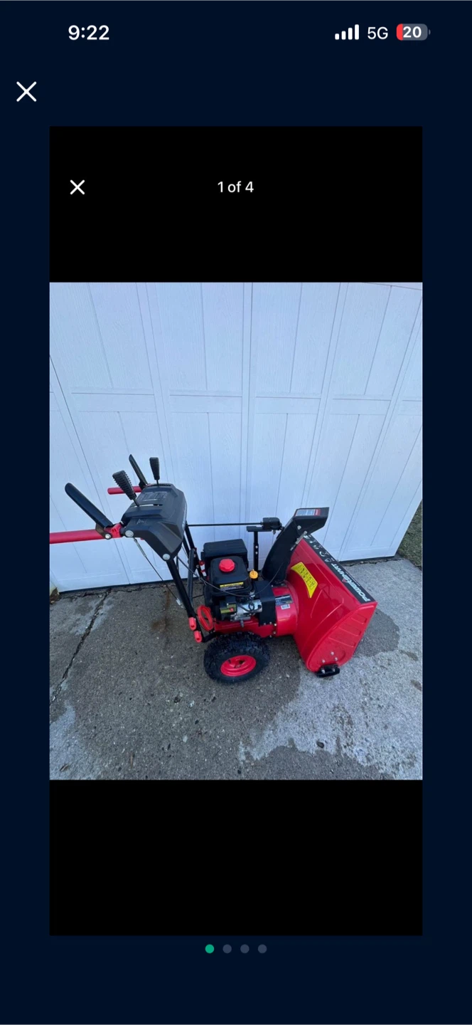 PowerSmart 24 inch Two-Stage Electric Start Snow Blower