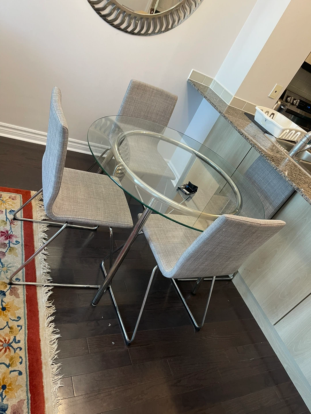 Grey Fabric Dining Chairs (Set of 4)