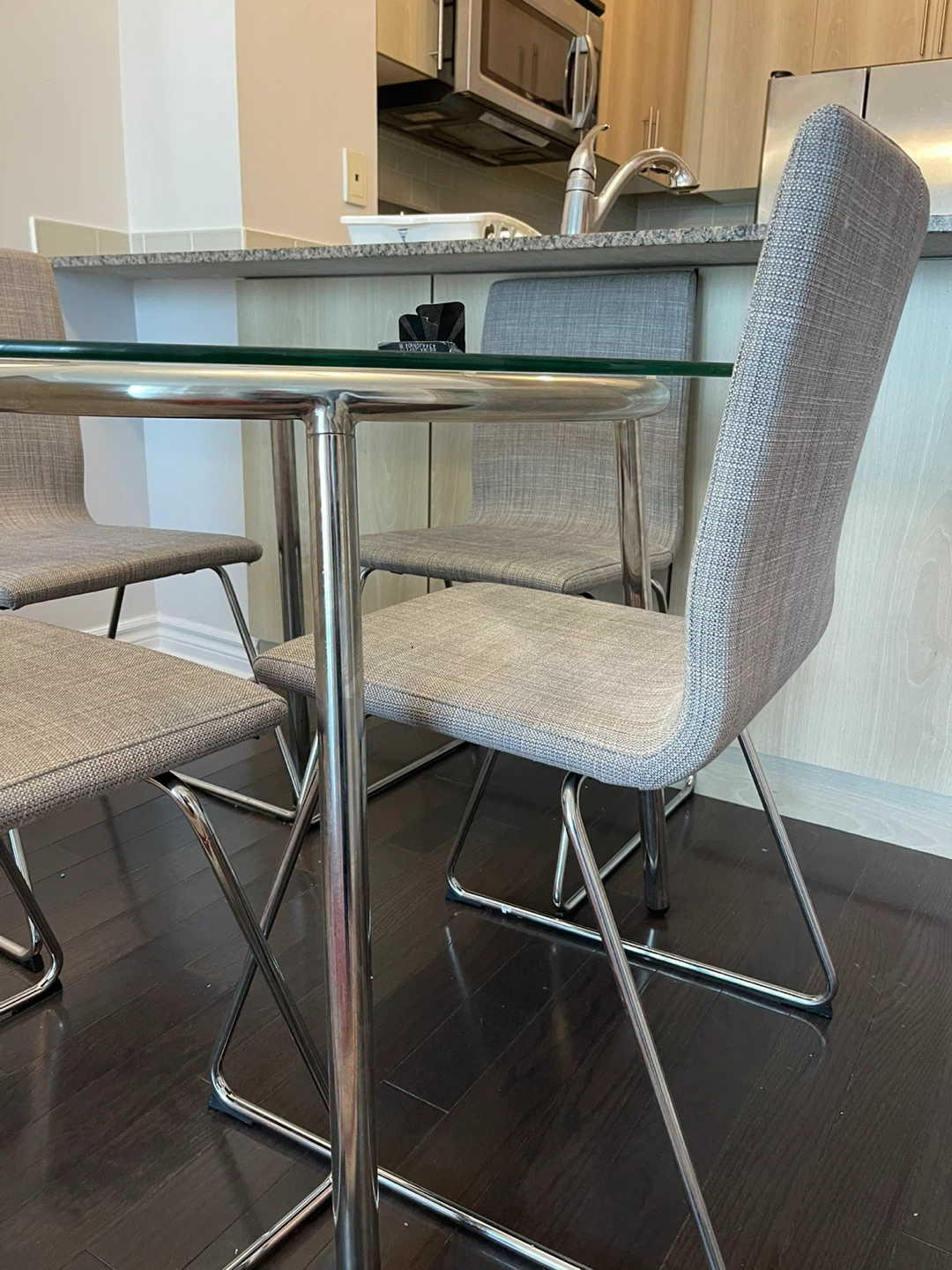 Grey Fabric Dining Chairs (Set of 4) - photo 2