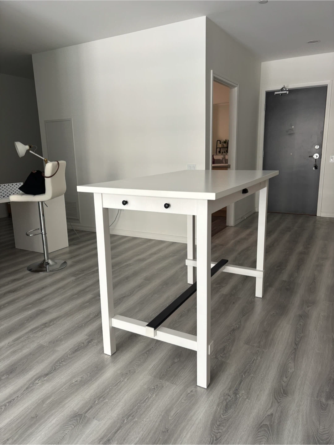 White Bar Table