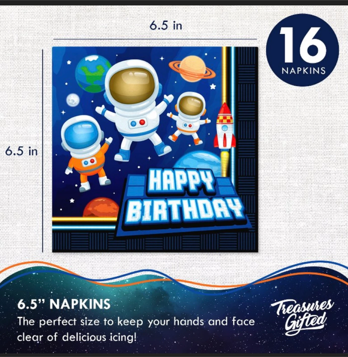 Outer Space Birthday Tableware 16 settings - photo 4