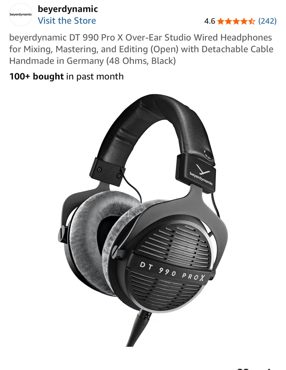beyerdynamic DT 990 Pro Studio(limited edition) (Black,250 Ohms)