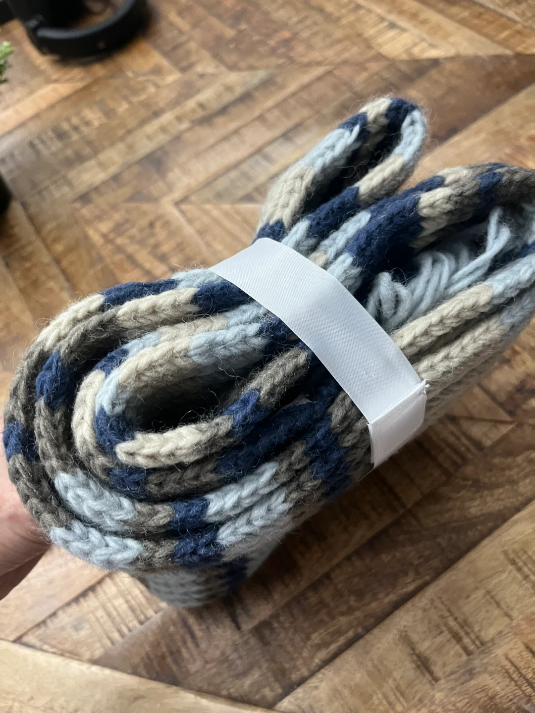 🥕Striped Knit Scarf with Tassels - photo 5