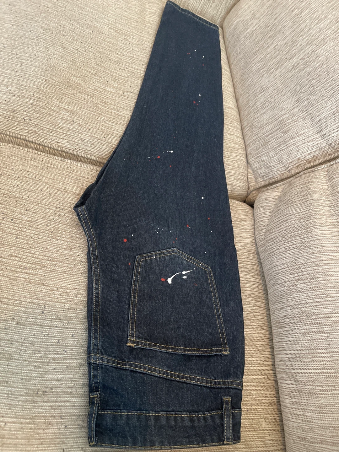 Men's Distressed Denim Jeans Size 32 - photo 2