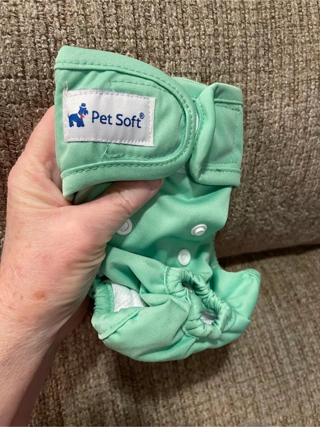 Pet Soft Reusable Dog Diaper - Size S - Mint Green
