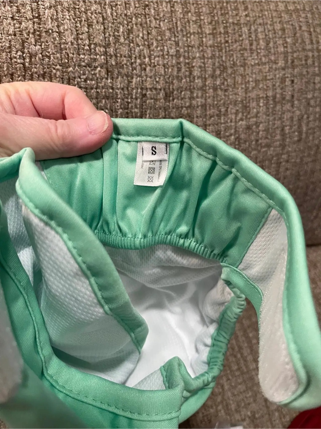 Pet Soft Reusable Dog Diaper - Size S - Mint Green - photo 3