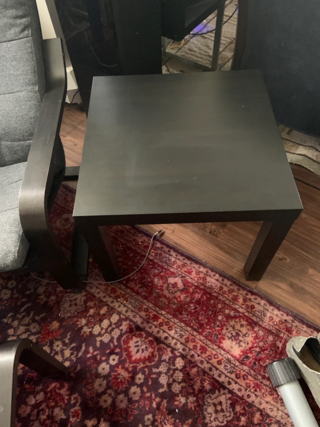 Grey Tufted Armchair and Ottoman - photo 2