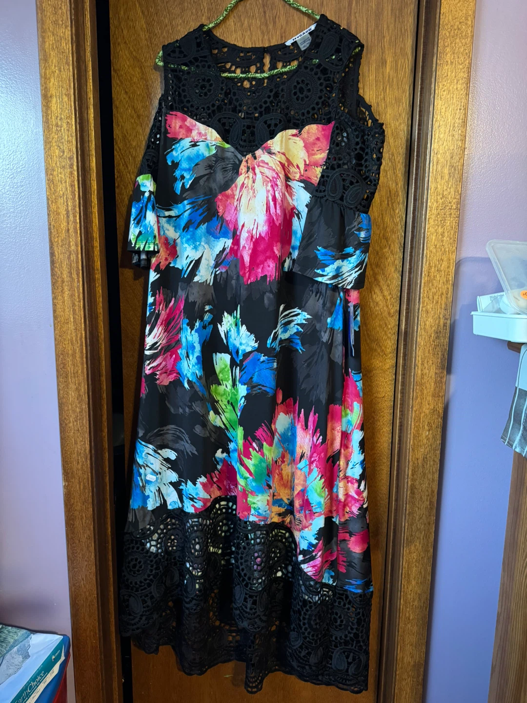 Nygard Cold Shoulder Crochet Trim Dress XL/TG - photo 4