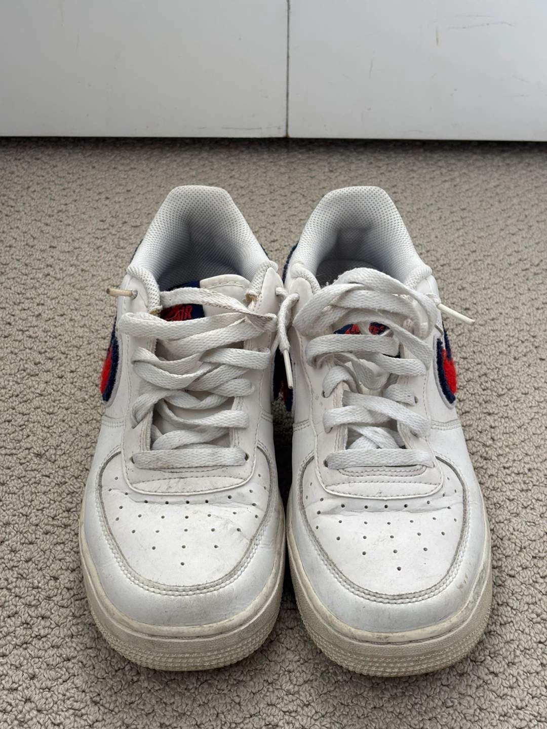 Nike Air Force 1 White Blue Red Sneakers