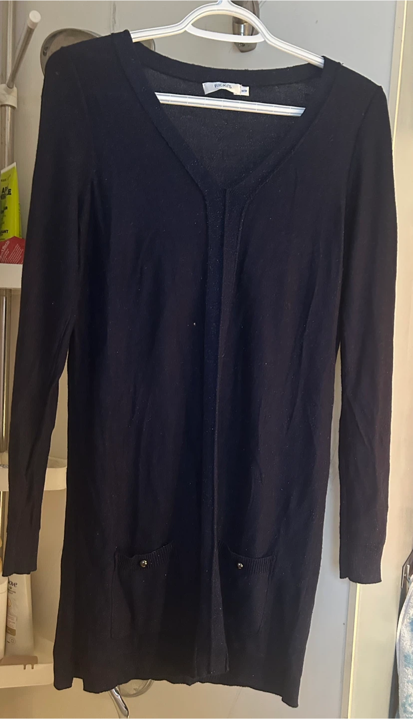 RICKI'S Navy Blue Long Sleeve V-Neck Sweater Dress