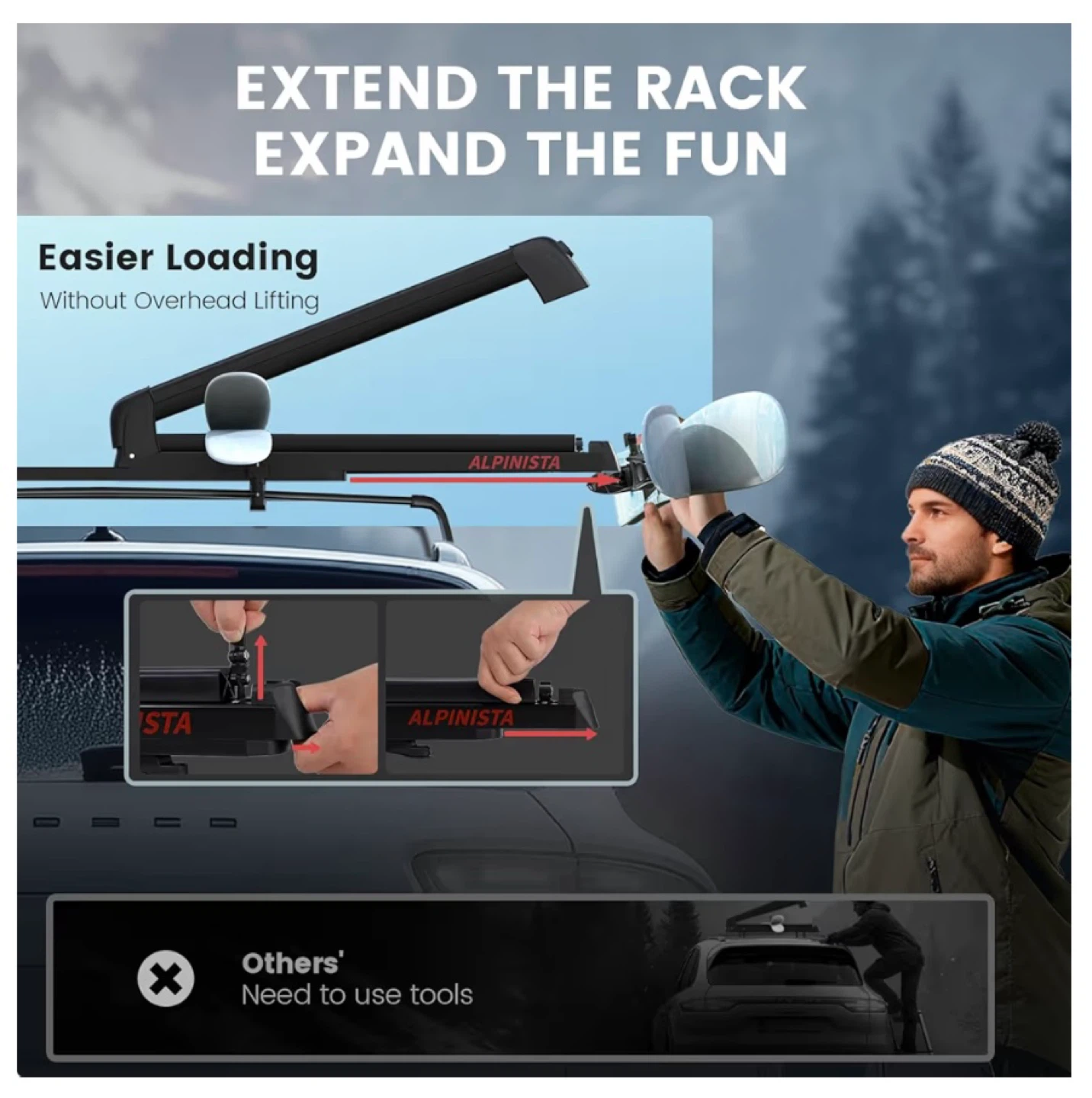 Alpinista Ski and Snowboard Roof Rack - photo 2