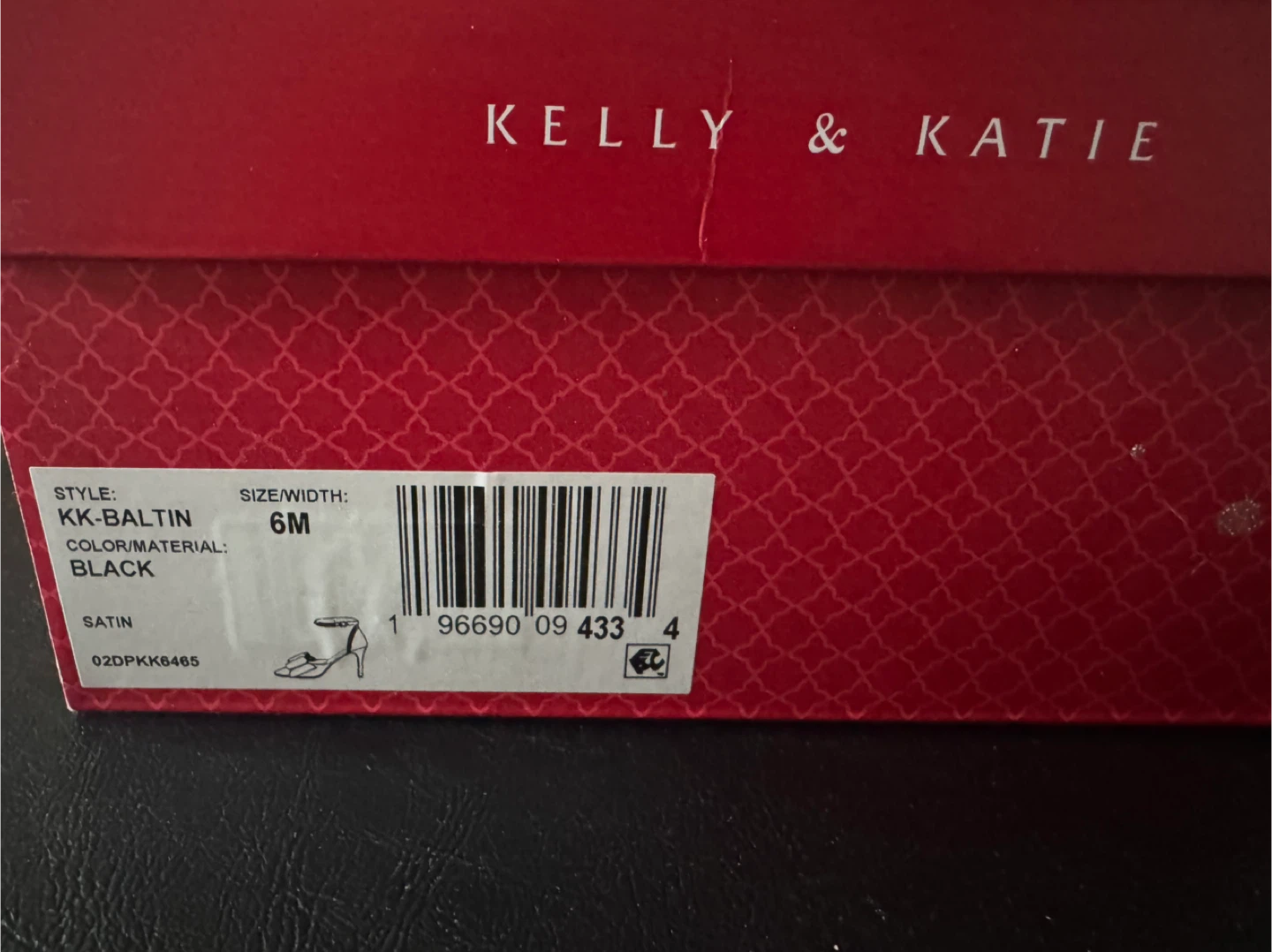 Kelly & Katie Black Satin "KK-BALTIN" Heels Size 6M - photo 4