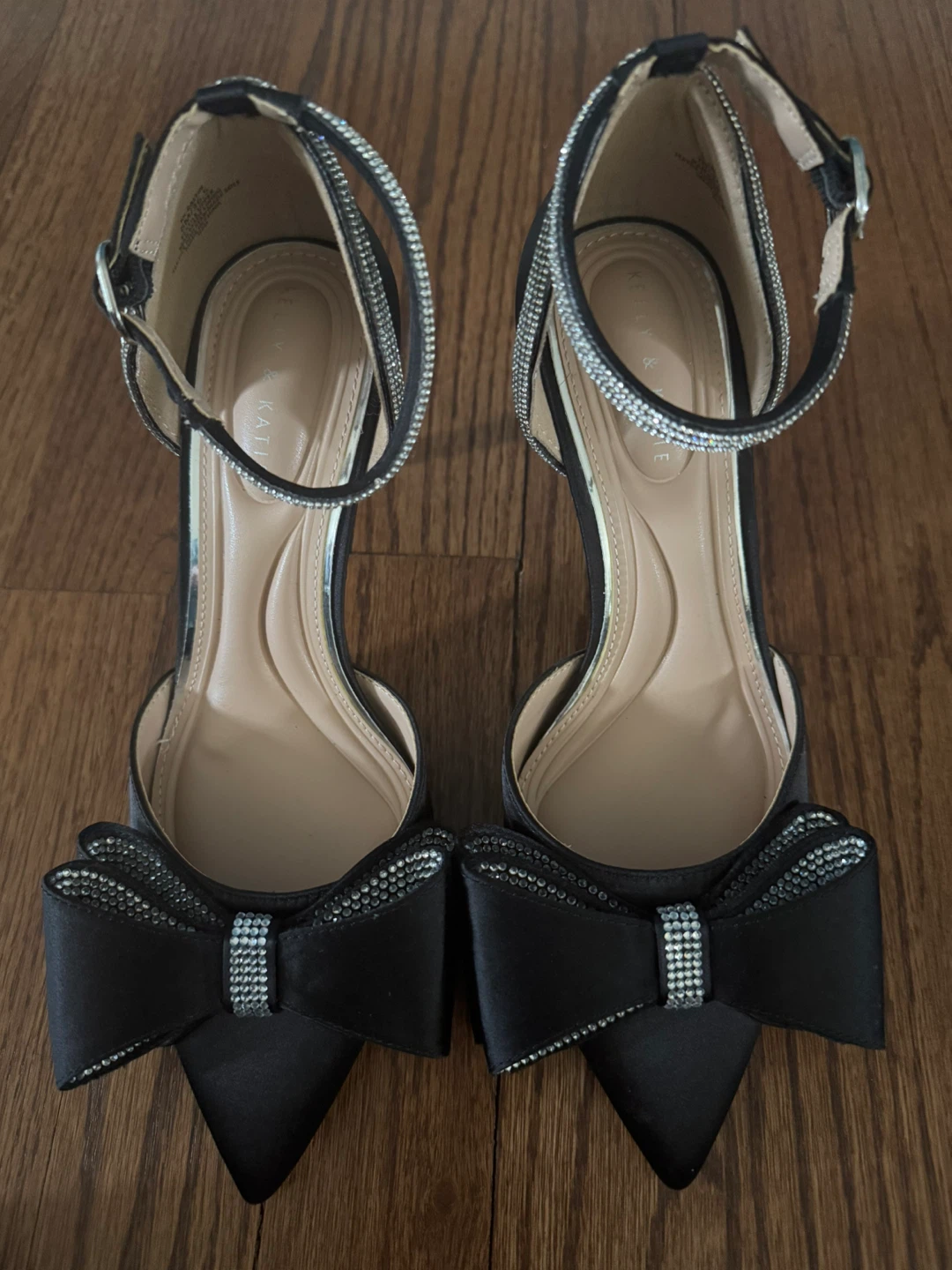 Kelly & Katie Black Satin "KK-BALTIN" Heels Size 6M - photo 3