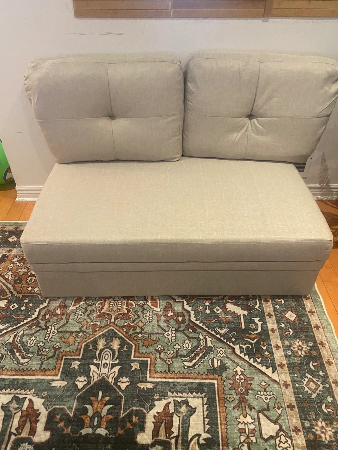 Beige Loveseat Sofa Bed - photo 5