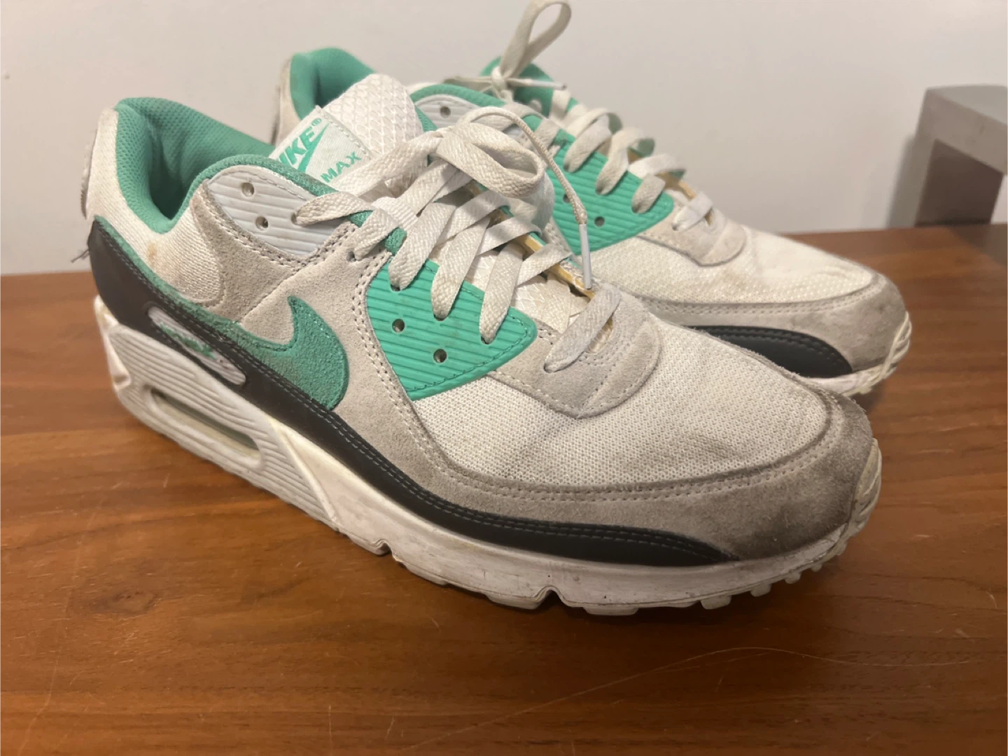 Nike Air Max 90 Shoes - White/Green - photo 2
