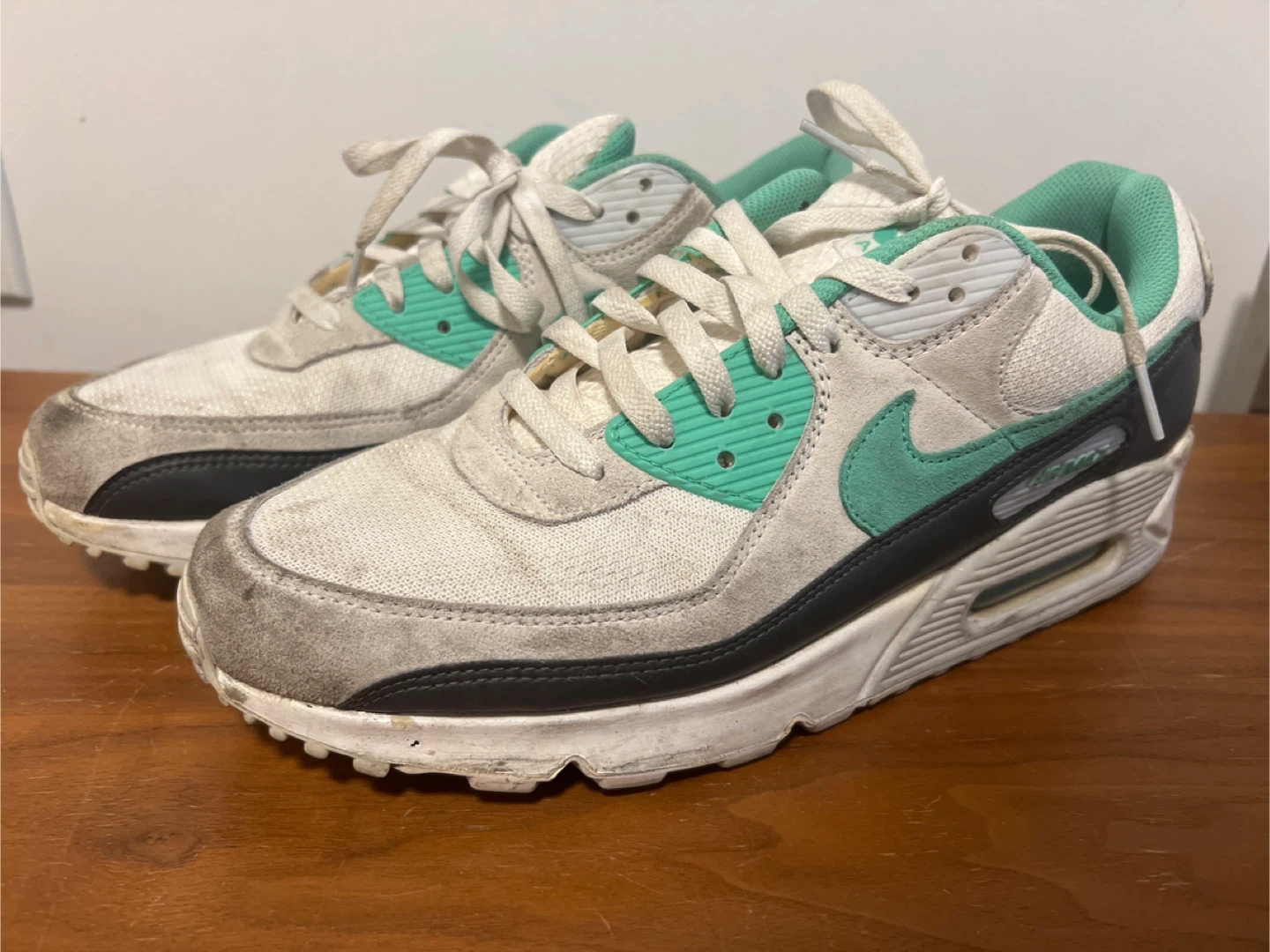 Nike Air Max 90 Shoes - White/Green