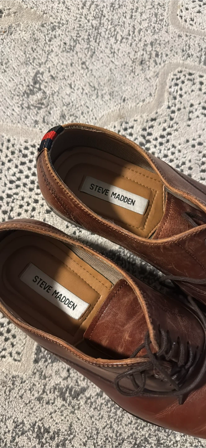 Steve Madden Men's Brown Leather Dress Shoes - photo 2