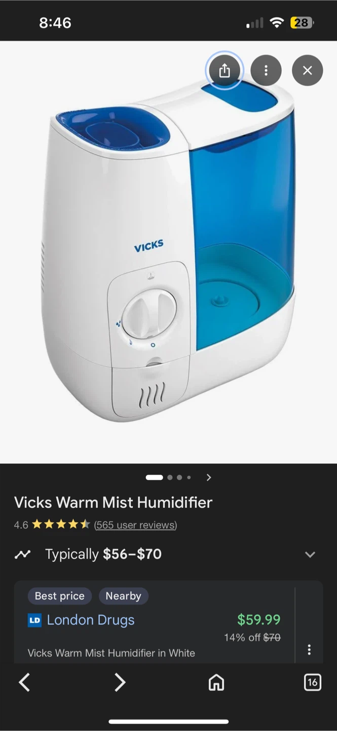 Vicks Warm Mist Humidifier – Excellent Condition - photo 5
