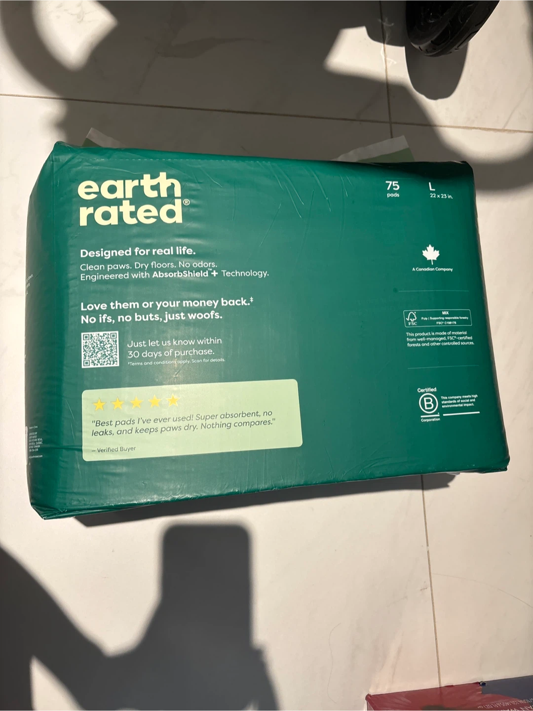Earth Rated Large Dog Poop Bags - 75 Count