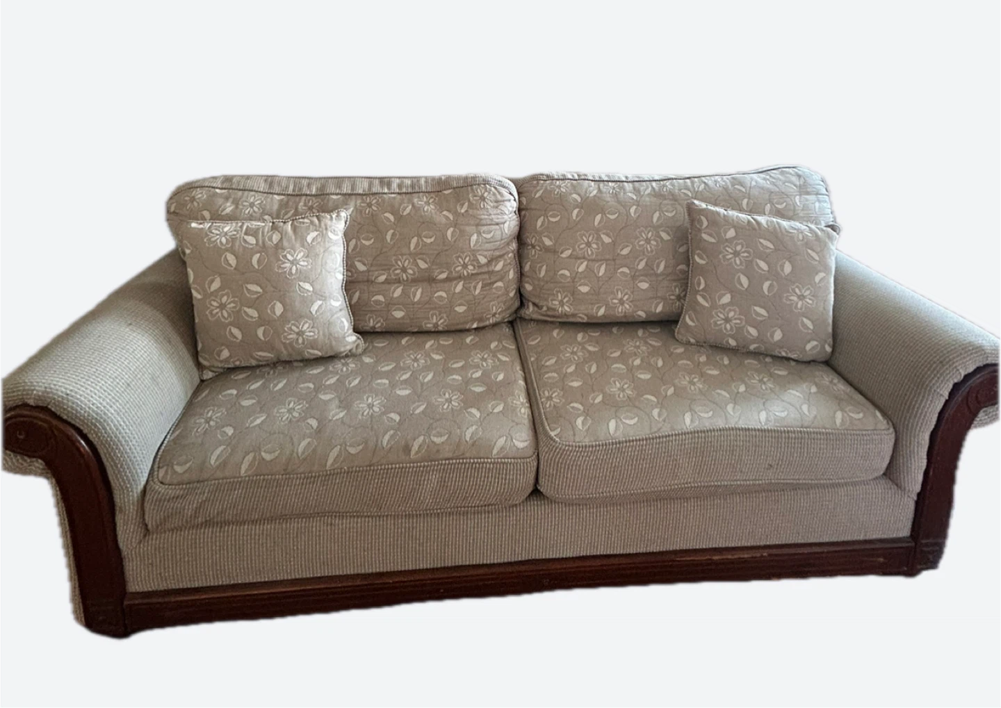 Sofa with decorative pillows