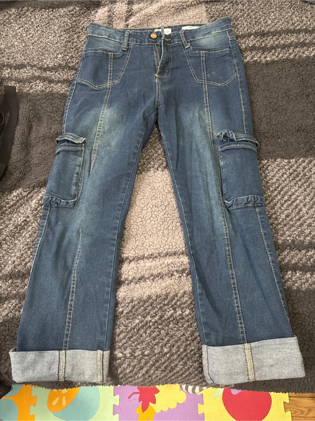 Women’s Jeans with Cargo Pockets - Size 29