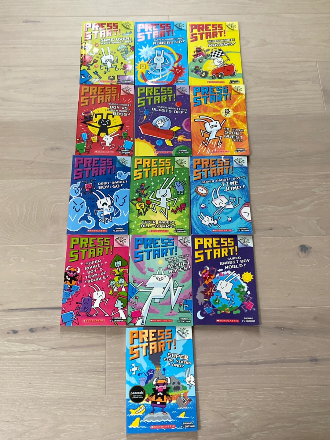 Press Start! Super Rabbit Boy Book Series, books 1-13