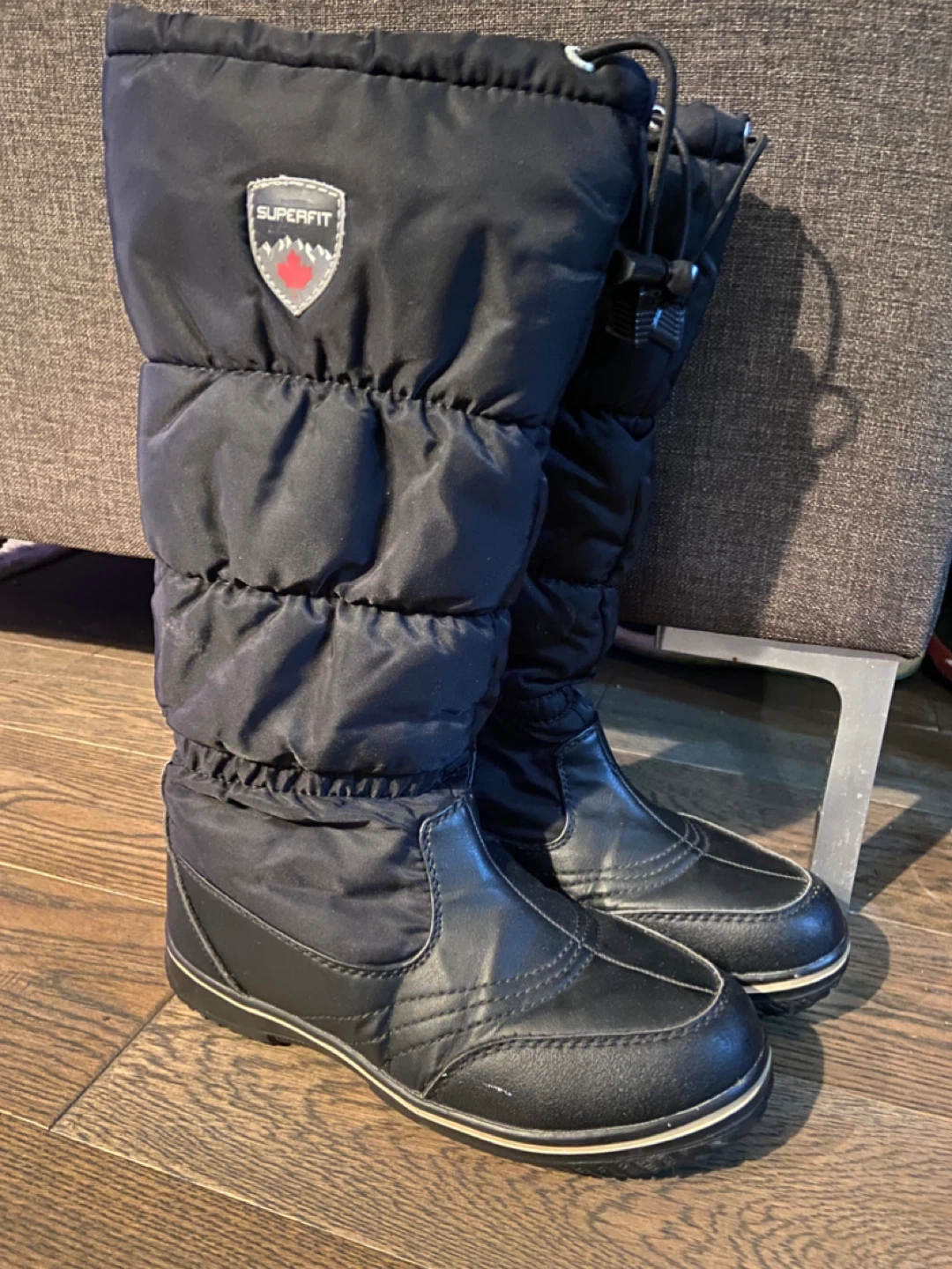 🧡 EUC: Ladies Superfit Black Winter Puffer Boots Size 8 🧡
