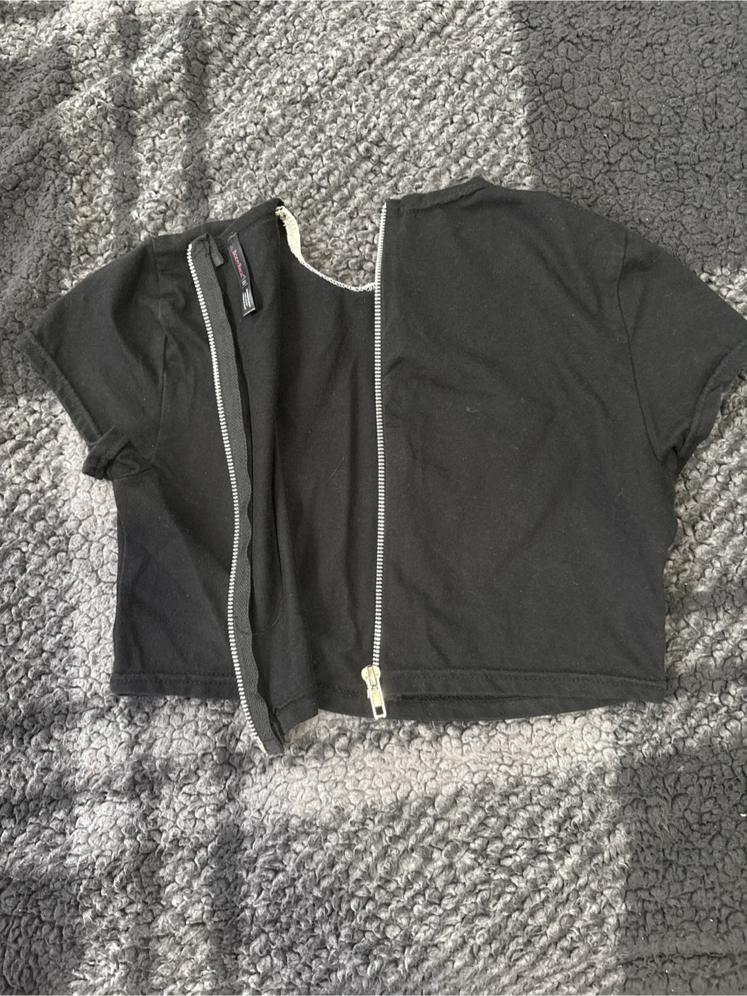 Pentagram Crop Top with Back Zipper - Small - photo 3