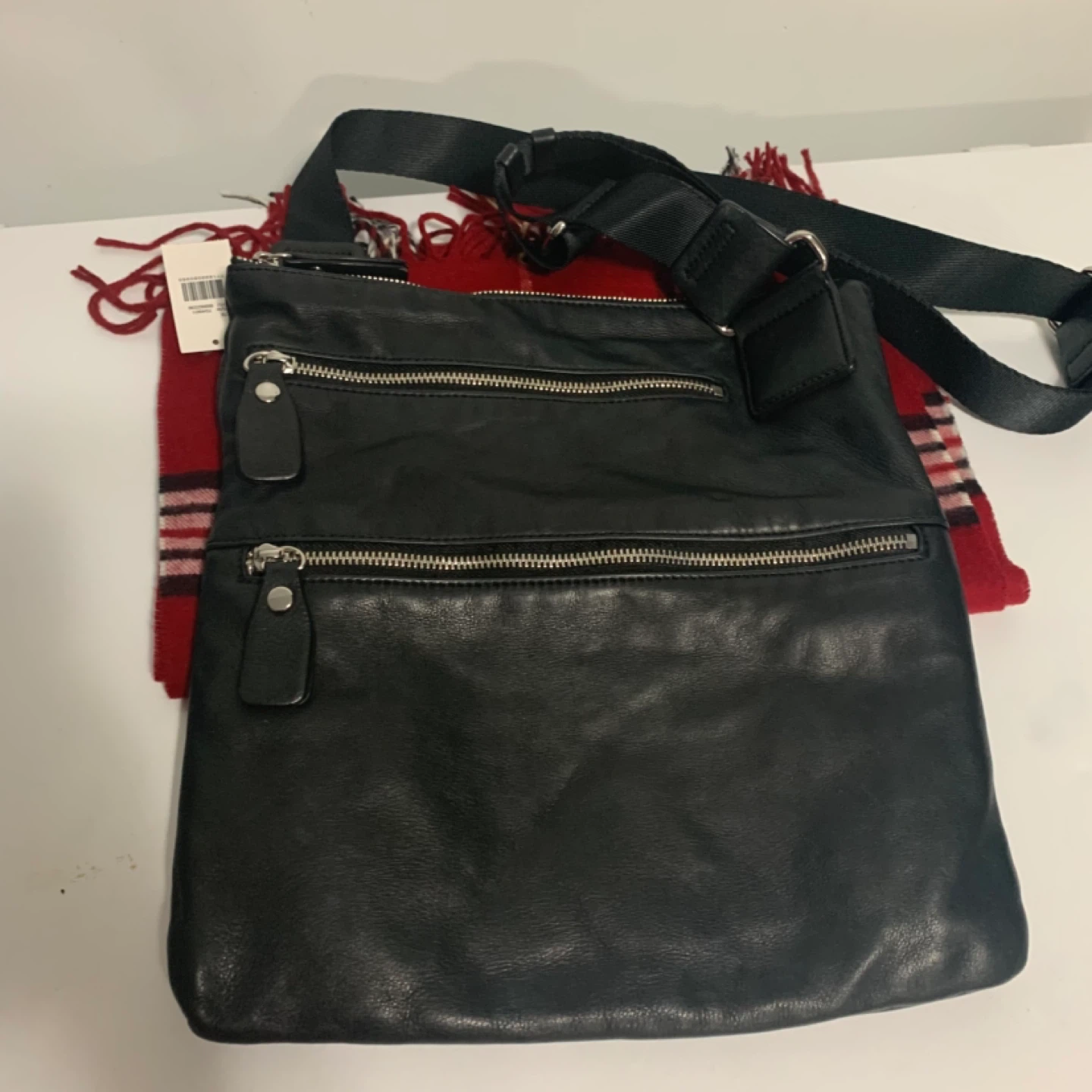 Black Leather Crossbody Bag - photo 4